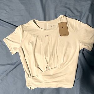 While Nike crop top